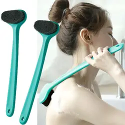 Gentle Exfoliation Brushing Back Scrubber Improve Skin's Health and Beauty Handheld Oval Head Long Handle Bath Brush