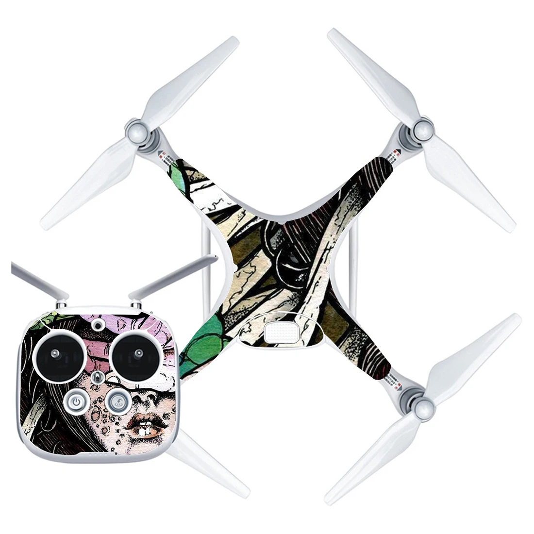 

Painting Style Vinyl Skin Sticker for DJI Phantom 4 Drone And Remote Controller 0178