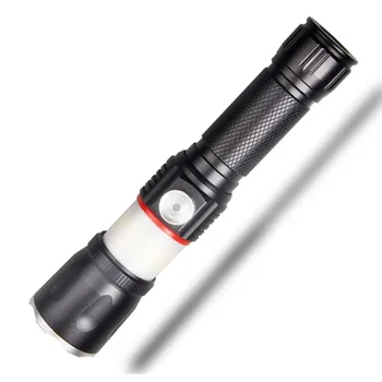 

10W XM-L T6 LED Flashlight Torch Zoomable Spotlight Camping Emergency Floodlight 18650 USB Work Light Magnet Inspection Lamp