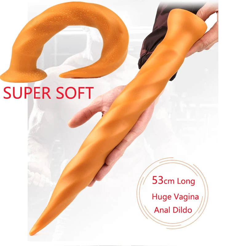 53cm Long Huge Silicon Anal Worm Dildo ButtPlug Prostate Massage Anus Dilator Vagina Masturbation Erotic Sex Toys For Women Man 1