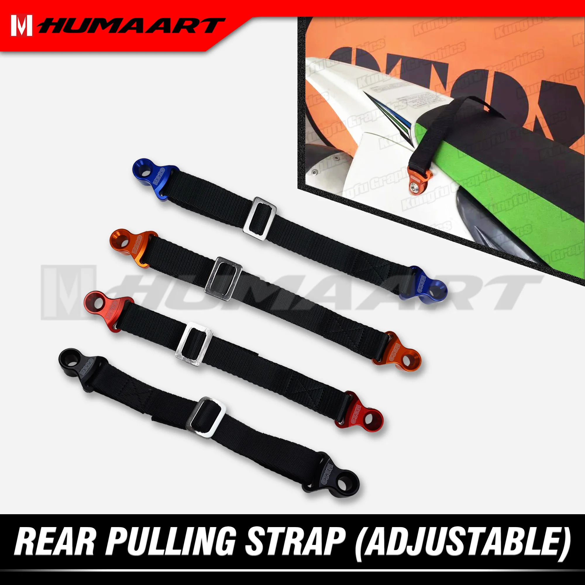HUMAART Motorbike Rear Lift Strap Rescue Belt Pull Sling for RMZ DRZ