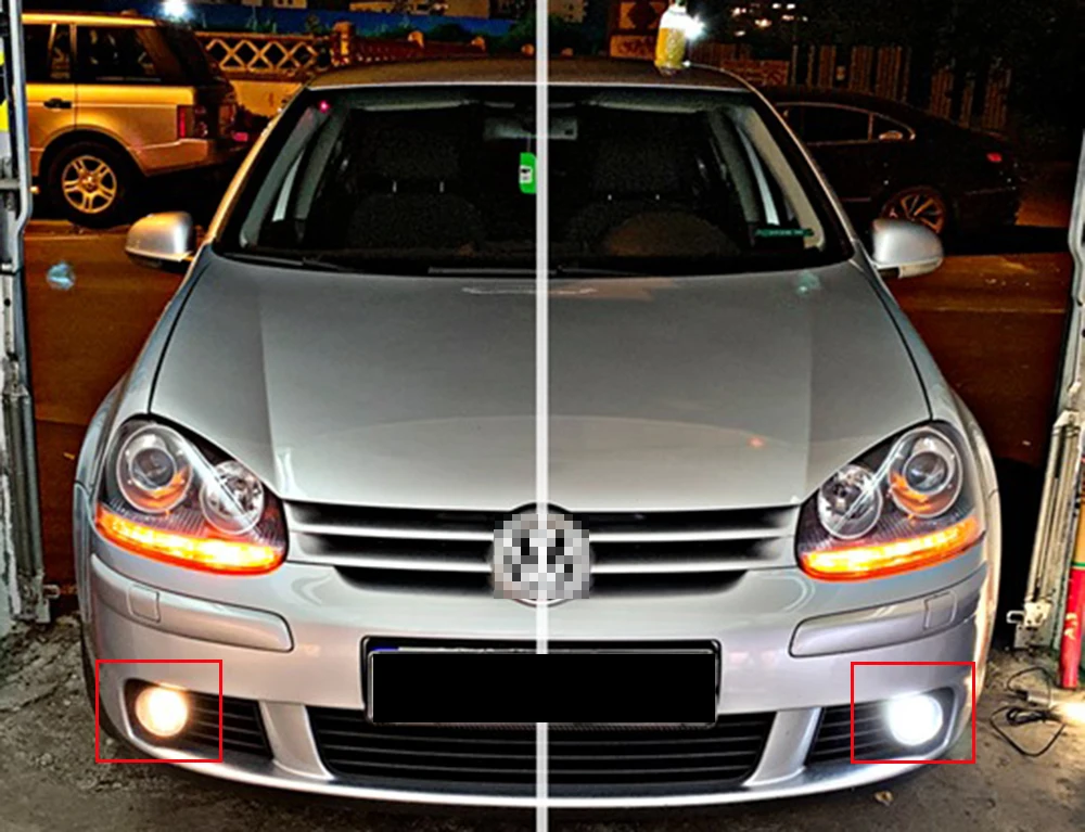 2x Canbus 6000k белый 8000лм H8/H11 Led DRL для Golf 5(2007