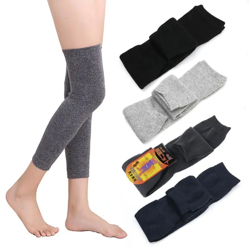 1 Pair Knee Warmers Womens Mens Cashmere Wool Knee Warmers Leg Warm Thigh High Socks Legging