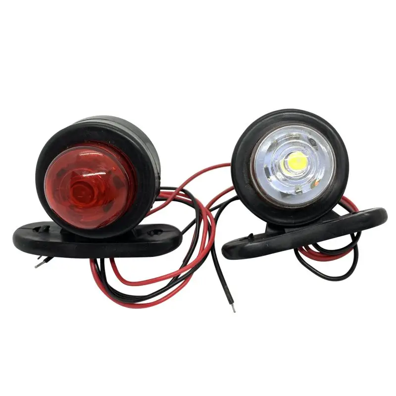 12 V/24 V Автомобильный Светодиодный Боковой габаритный указатель поворота светодиодные боковые габаритные огни нарядное красно-белое Авто Боковой габаритный фонарь автомобиля Внешнее освещение грузовик габаритные огни - Испускаемый цвет: black