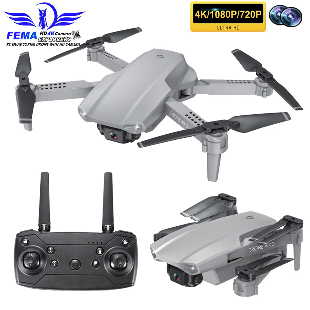 FEMA Air3 Мини WIFI FPV широкоугольная камера Дрон HD 4K 1080P 720P режим удержания высоты