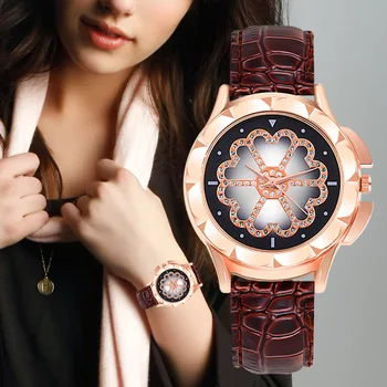 

WJ-8809 Fashion Ladies Dress Watch Luxury Flower Dial Female Quartz Watches Exquisite Women Wristwatch Montre femme