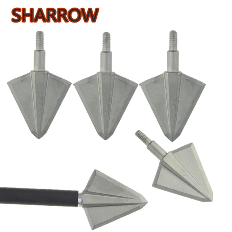 

3/6/12pcs Archery Fixed 2 Blades Broadhead 136 Gr 17-4PH Solid Wide Arrowhead Head Blade For Arrow Shooting Training Accessories
