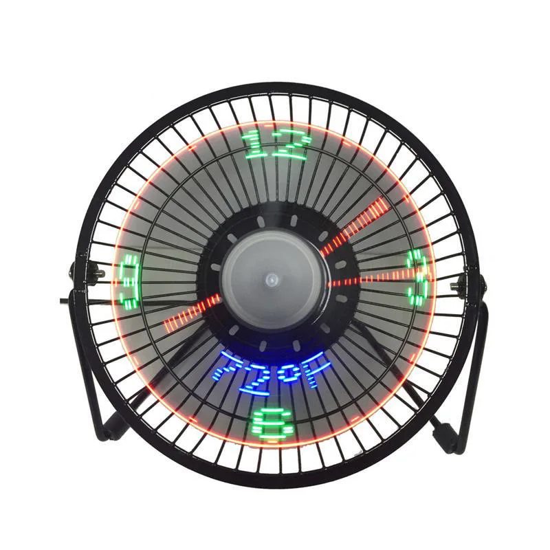 

MINI LED USB Clock Fan Watch Gadgets Office Desk Cooling Temperature Adjustable Display Fan For PC Laptop Desktop Gifts