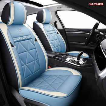 

CAR TRAVEL Leather Car seat covers for Volkswagen All Models vw polo golf tiguan Passat jetta touran touareg vw Phaeton Arteon