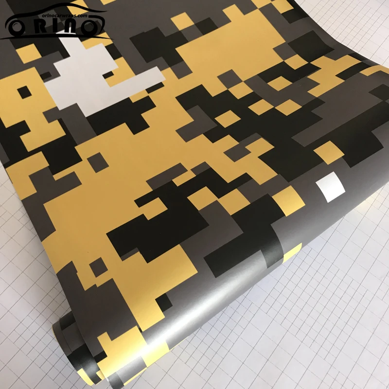 Black Yellow Digital Vinyl Film Sticker-2
