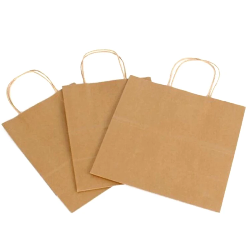 25 коричневые хозяйственные сумки вечерние подарочные пакеты маленькие Бизнес