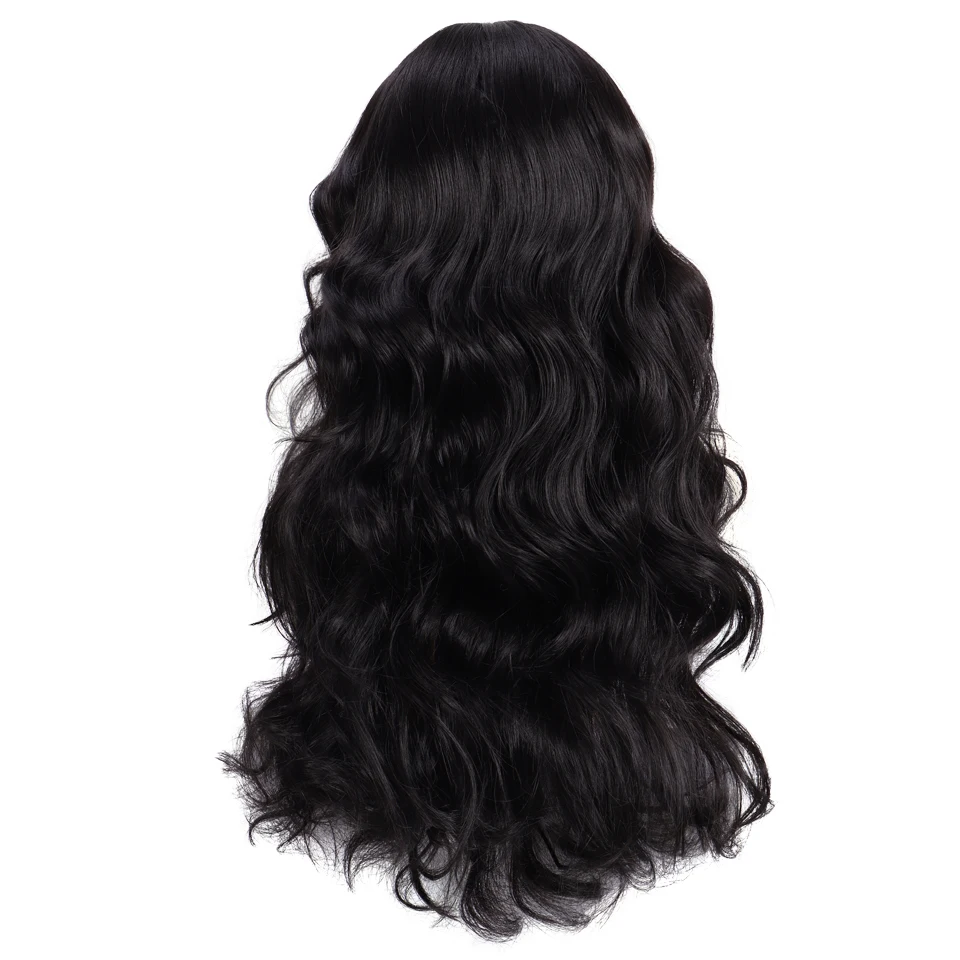 MUMUPI Длинные волны черный средняя часть Доступные парики для женщин синтетические волосы высокая температура волокна - Цвет: T1B/613