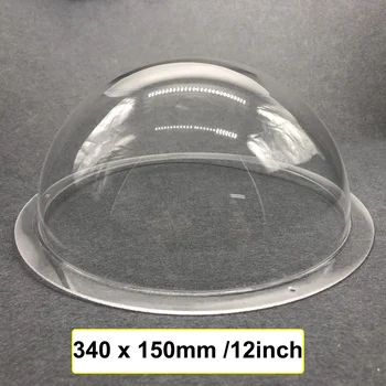

340x150mm 12inch Waterproof CCTV Clear Color Transparent Dome Big Acrylic Cabochon Optical ball Acrylic Lens Protective cover
