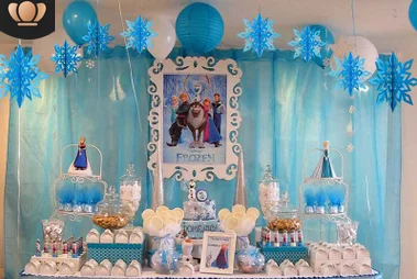 Light Blue 6 шт./компл. 3D белые рождественские орнаменты снежинки Рождественская елка висячие украшения домашний декор - Цвет: Light Blue
