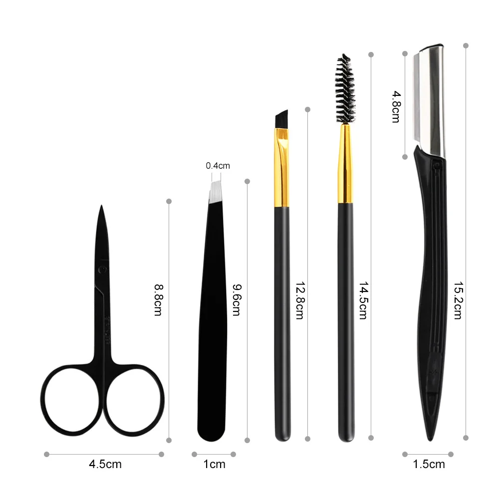 Eyebrow Trimmer Set Foldable Eyebrow Trimming Set  Eyebrow Tweezers for Women Eyebrow Razor Makeup Tools for Eyebrows 4