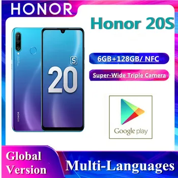 

In Stock Honor 20S Huawei Orignal Global Version Smartphone 6GB+128GB Kirin 710 Octa Face Unlock Super Charge Mobile Phone