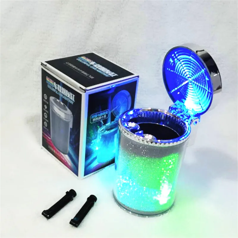 

Beautiful Creative Colorful Car Ashtray with Led Light Ashtrays with Lids Ashtray for Car Gift for Boyfriend Car Decoration