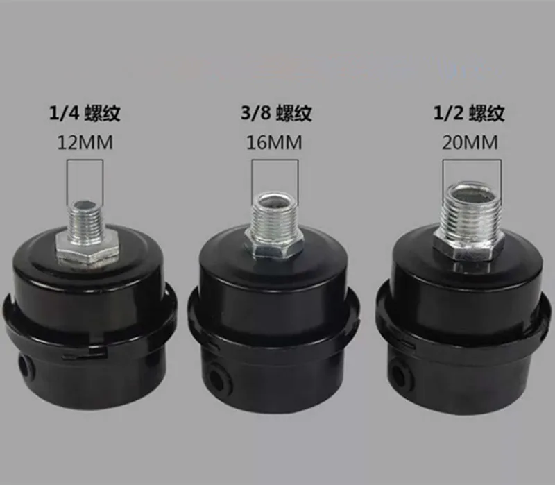 Silencieux De Filtre De Compresseur D'Air, 3-8"16Mm Mle, Silencieux