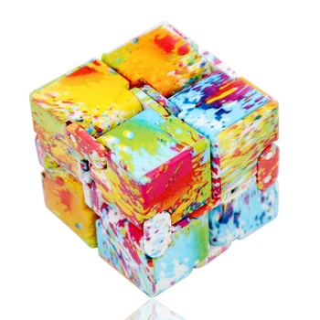 

In Stock! Finger Cube Infinite Flip Pocket Cube Decompression Dice Fingertip Adult Children's Educational Vent Decompression Toy