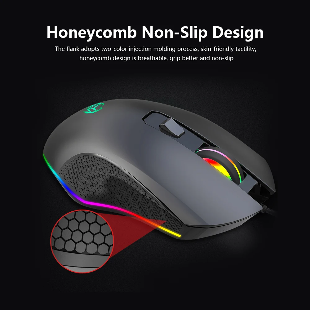 Kingangjia G530 оптическая игровая мышь Esport Регулируемая 6400 dpi светодиодный светильник USB Проводная мышь для Mac ноутбука ПК
