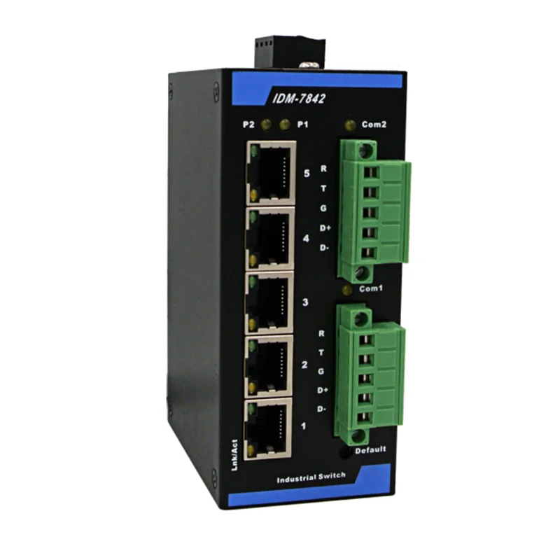 Двухканальный оптический изоляционный шлюз модель Modbus rtu в modbus tcp 5-портовый
