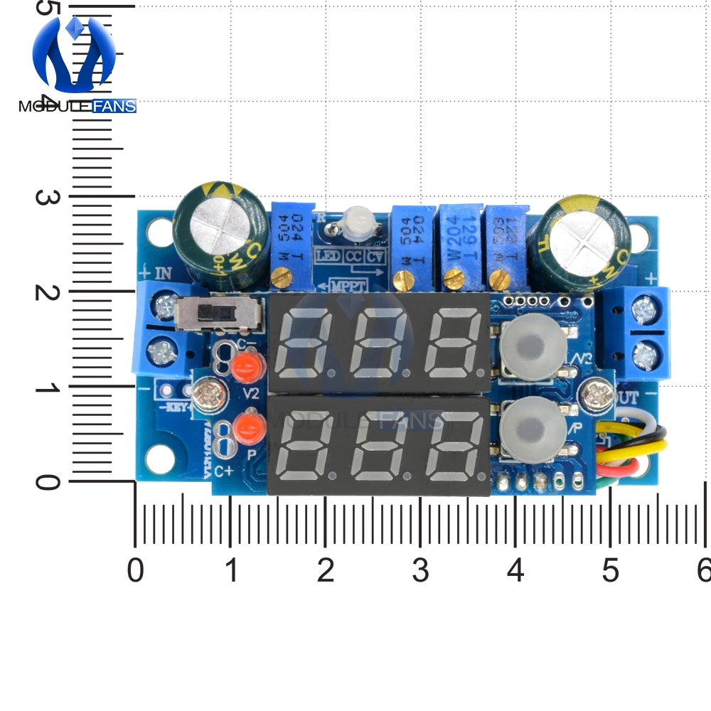 CC CV DC-DC DC 6-36 в до 1,25-32 В 5A понижающий преобразователь MPPT Солнечное зарядное устройство модуль с светодиодный Вольтметр Амперметр для автомобиля