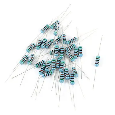 30 Pcs Axial Lead 1% Tolerance Colored Ring Metal Film Resistor 51KOhm 1W | Обустройство дома
