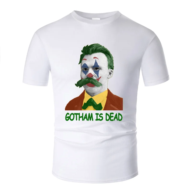 Men-White Стиль комический Ницше как Джокер gotham is dead Футболка для мужчин женщин Новинка Солнечный свет Мужская футболка юмористический поп-Топ Футболка - Цвет: Men-White