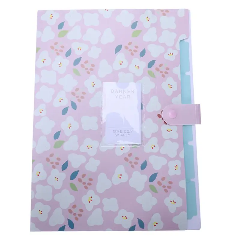 

Skydue Floral Printed Accordion Document File Folder Expanding Letter Organizer (Pink)