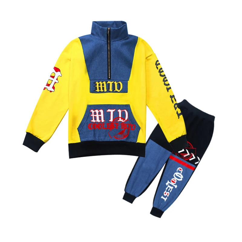 Denim suit Одежда для малышей; комплект одежды для мальчиков и девочек; Спортивный костюм; детская одежда для девочек; Детский костюм для активного отдыха; костюмы для мальчиков; комплект одежды для мальчиков - Цвет: Denim suit
