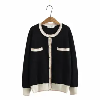 

Plus size O neck pockets women loose Cardigan sweaters 2021 new autumn winter casual ladies knitted female tops