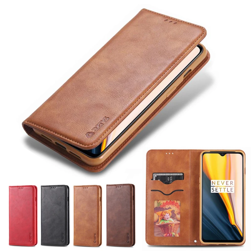 

Magnetic Flip Cases For Oneplus 7 Pro Luxury Matte Stand Leather Wallet Phone Cover For Oneplus 7 Pro Vintage Bags On One Plus 7