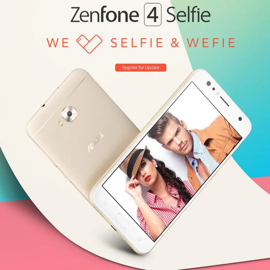 Мобильный телефон Asus Zenfone 4 selfie ZD553KL, 4 ГБ, 64 ГБ, две sim-карты, 5,5 дюйма, двойная селфи-камера, 20 МП, 8 Мп, отпечаток пальца, 4G телефон