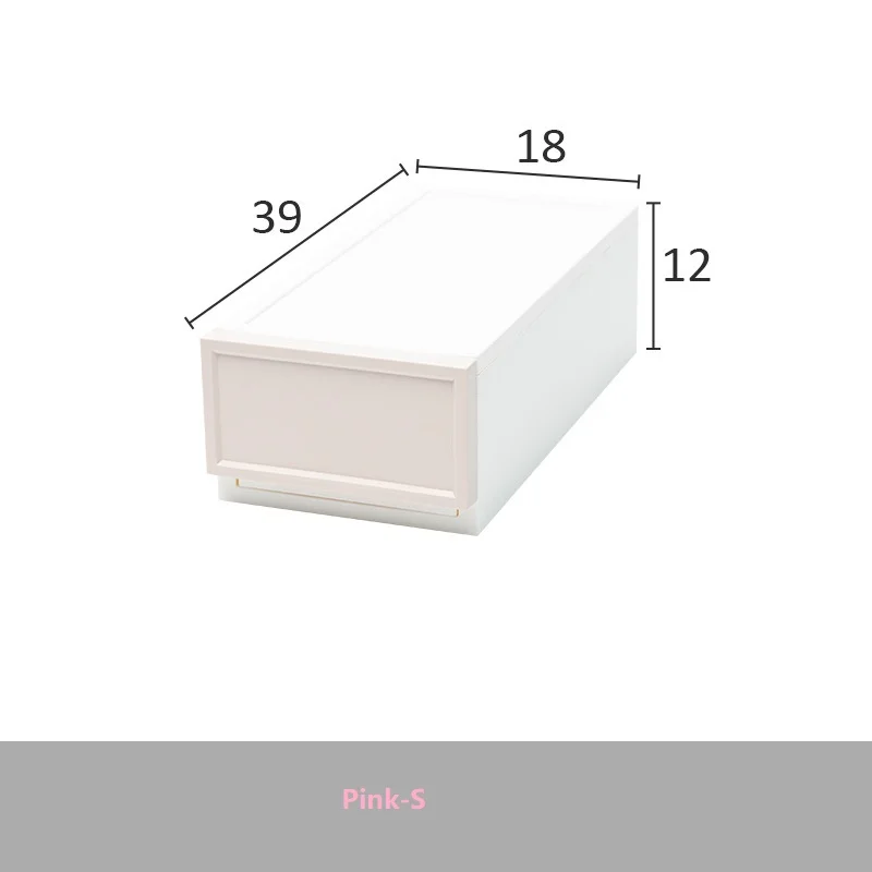 Штабелируемый пластиковый ящик для хранения одежды, коробка для хранения, разнообразный шкаф для хранения, креативный многослойный бесплатный комбинированный ящик для хранения, Органайзер - Цвет: 3-S