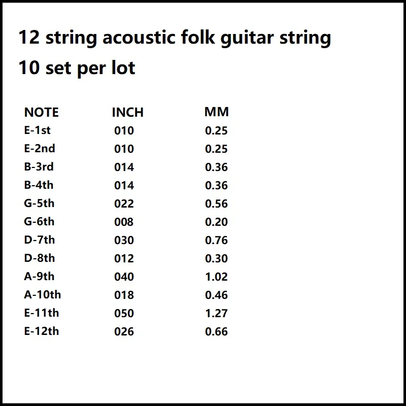 Высокое качество 12 нитей для акустической гитары