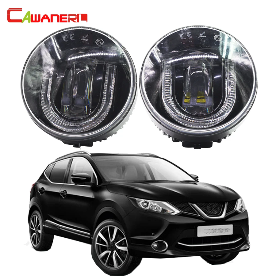 Cawanerl Car Accessories LED Fog Light DRL Daytime Running Lamp For