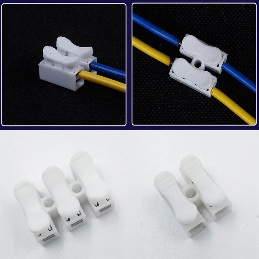 

Spring Wire Quick Connector 3p G7 Electrical Crimp Terminals Block Splice Cable Clamp Easy Fit Led Strip 0.5-4.0