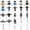 Garden 1/8" Drip Irrigation Sprinkler 4 Way Water Pipe Connector 4/7mm To 3/5mm Hose Bend Arrow Emitter Dripper Watering Fitting 1