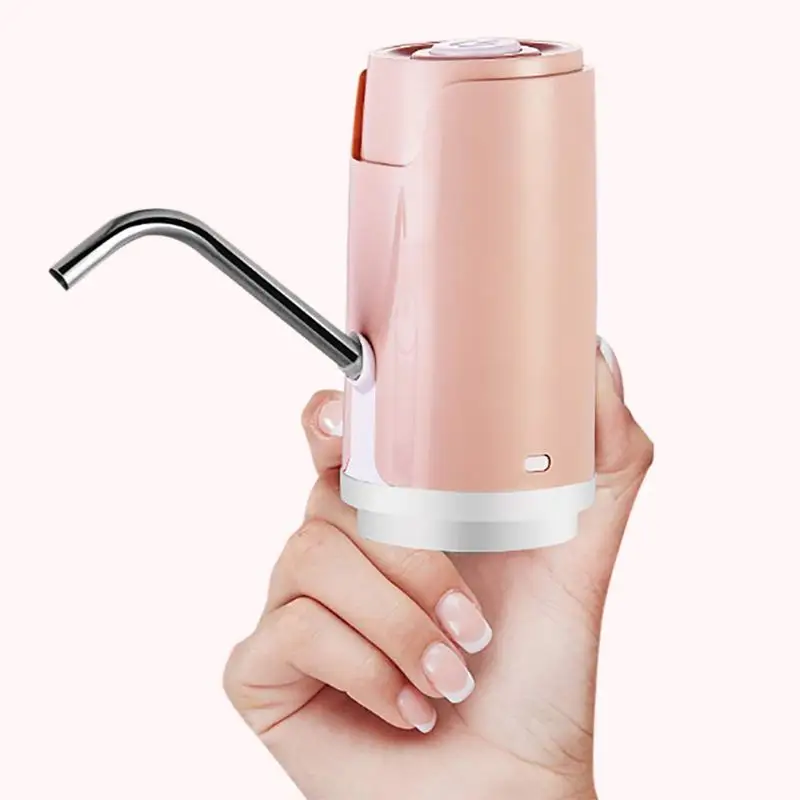 Pink Насос для питьевой воды usb зарядка портативный беспроводной автоматический галлон диспенсер для воды с водяным насосом для дома и кухни - Цвет: Pink