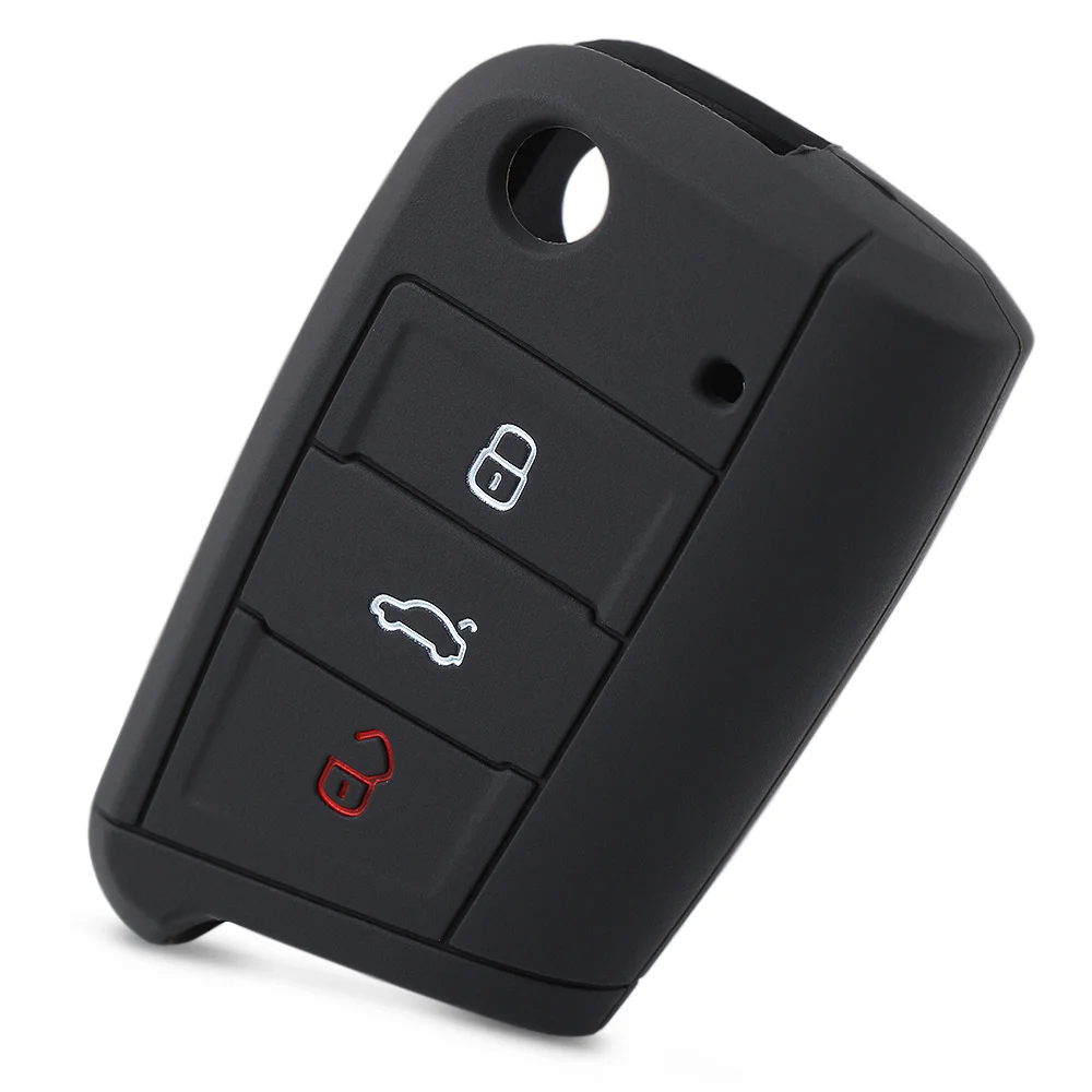 VCiiC силиконовый чехол для ключей для VW Polo Golf 7 Tiguan для Skoda Octavia Kodiaq Karoq для сиденья Ateca Leon Ibiza - Название цвета: B Style