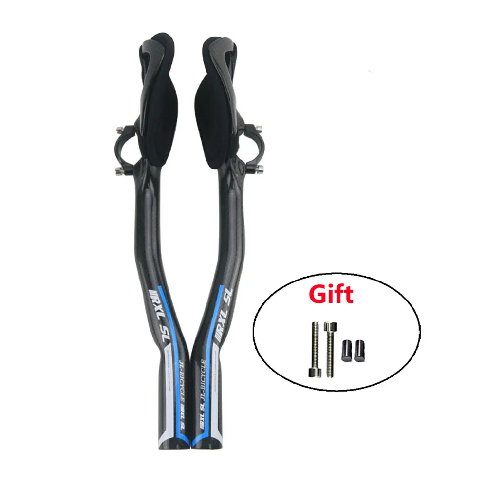 Blue 3K glossy RXL SL с инициалами велосипеда расширитель 340 мм Дорожный велосипед карбоновая Аэро бары труба из углеродистого волокна 3K глянцевый/матовый черный Грипсы для велосипеда TT штанга заканчивается - Цвет: Blue 3K glossy