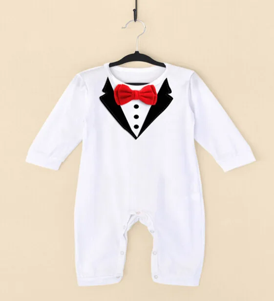 Emmababy, 1 предмет, комбинезон для маленьких мальчиков с бантиком и пуговицами, комбинезон, одежда черный, белый, два цвета на выбор, для детей от 0 до 36 месяцев