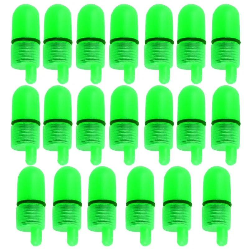 20 clips luminescents LED pour pêche de nuit - accessoires lumineux pour cannes et alarmes sonores