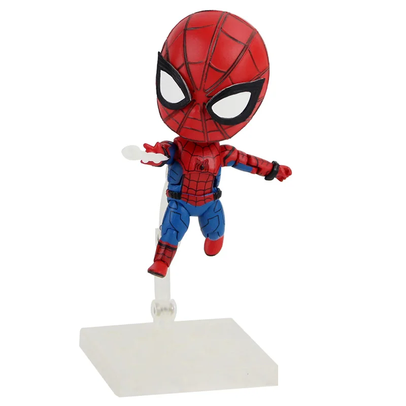 2 стиля 10 см Мстители супер герой Nendoroid 781 человек паук 543 Железный человек Милая статуя ПВХ Модель Коллекция Фигурки игрушки куклы - Цвет: 781 in bag