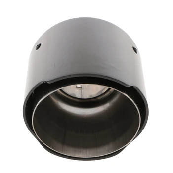 

1PC 63mm-114mm Carbon Fiber Exhaust Pipe Trim Car Tip Tail Muffler Tail Throat Black For Universal Auto Styling