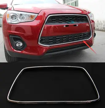 

ABS Chrome Front Center Grille Grill Frame Cover 1pcs NEW !!For Mitsubishi ASX Outlander Sport 2013 2014 2015