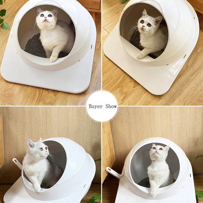 Cat litter box Fully closed drawer Top-entry splash-proof cat supplies Deodorant feces bowl Extra large oversized cat toilet