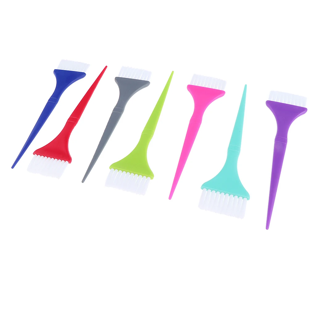 7pcs Barber Hair Coloring Salon Brush Comb Hairdressing Hair Styling Tool Hair Dye Perm Brush Combs Hair Tinting Brush