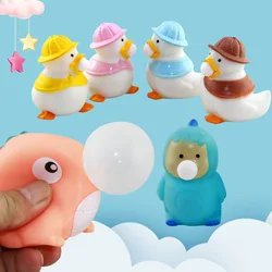 Novo artefato de descompressão bolha cuspindo pato dinossauro respiradouro bola pitada música espremer engraçado descompressão anti stress brinquedos
