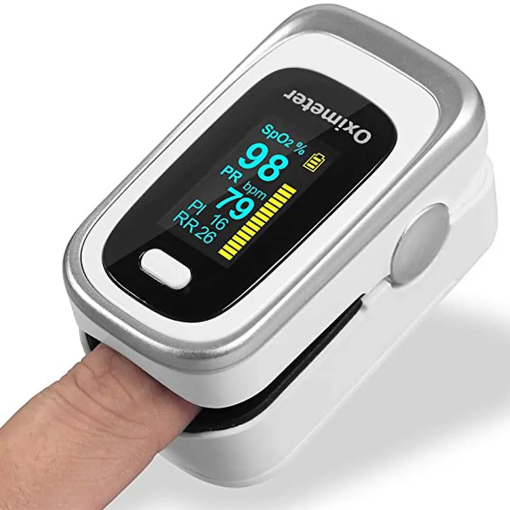 

Finger Pulse Oximeter Blood Oxygen Saturation Monitor Respiratory Rate With Oled Screen Alarm And Auto-Off Function